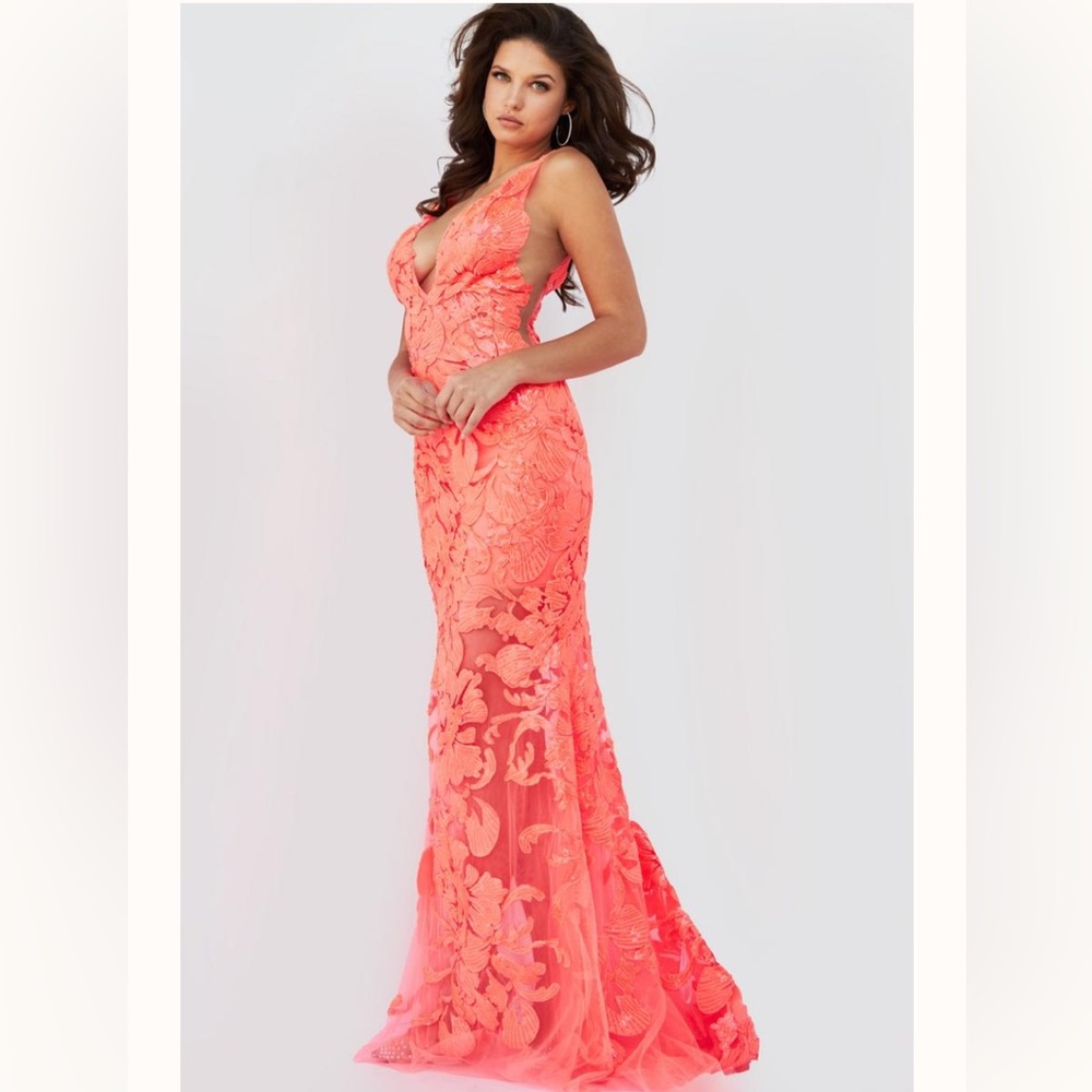 Stunning Coral Jovani Prom Dress 60283